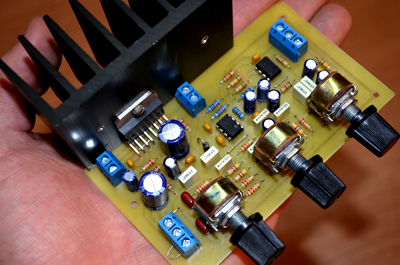 Усилитель на TDA7377 с темброблоком (2 канала по 30Вт)