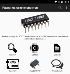 Распиновки, цоколевки компонентов в приложении Electronic Component Pinouts